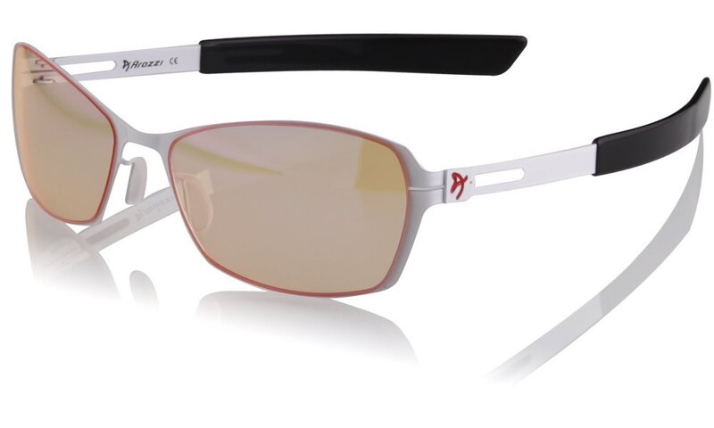 AROZZI herné okuliare VISIONE VX-500/ bieločierné obručky/ jantárové sklá