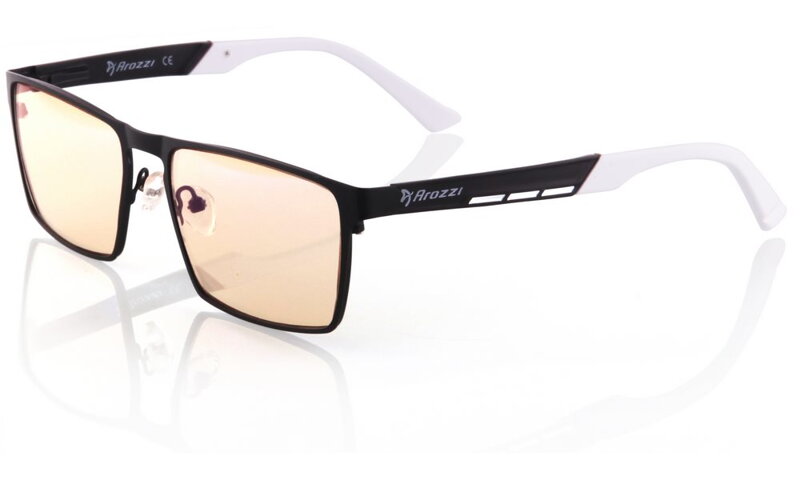AROZZI herné okuliare VISIONE VX-800/ čiernobielé obrúčky/ jantárové skla