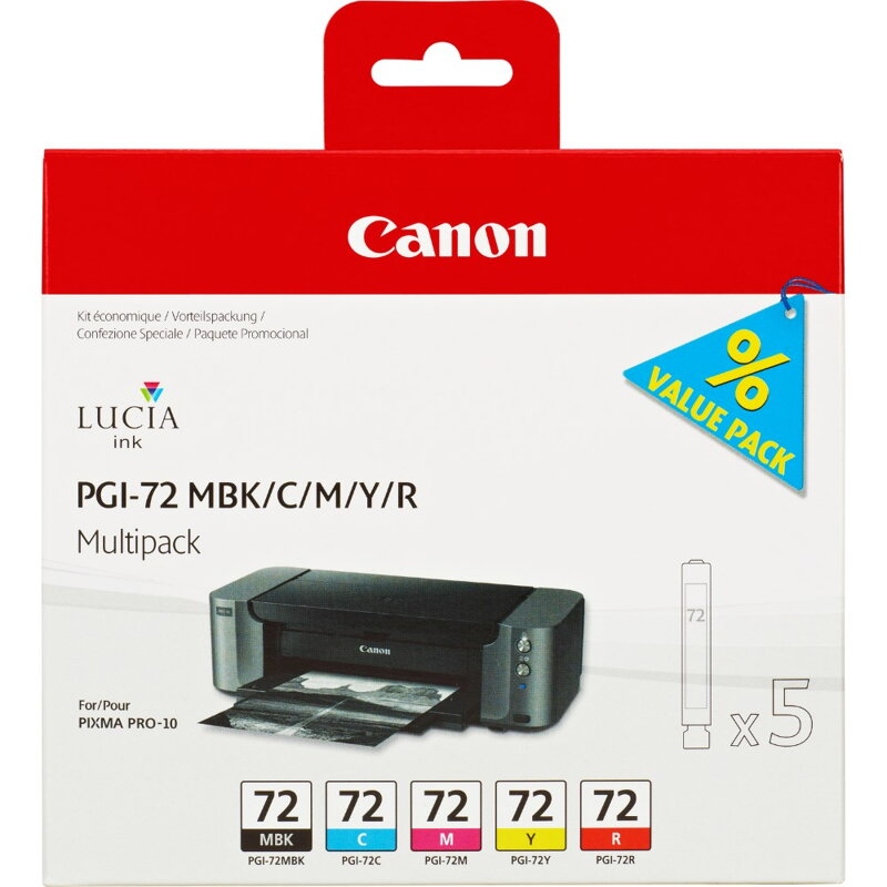 Canon multipack inkoustových náplní PGI-72 MBK/ C/ M/ Y/ R Canon multipack inkoustových náplní PGI-72 MBK/ C/ M/ Y/ R