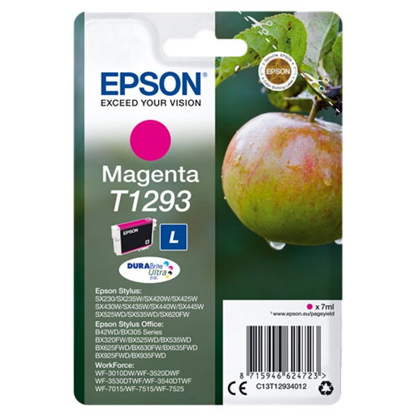 Epson inkoustová náplň/ T1293/ Singlepack DURABrite Ultra Ink/ Magenta Epson inkoustová náplň/ T1293/ Singlepack DURABrite Ultra Ink/ Magenta