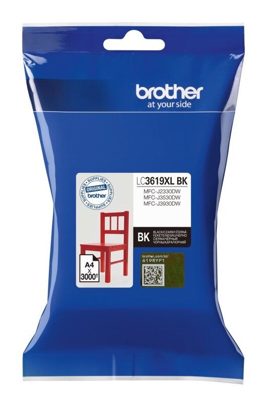 BROTHER inkoustová náplň LC-3619XLBK pro Brother MFCJ2330, 3530, 3930 / černá