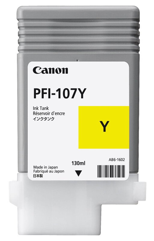 Canon inkoustová náplň PFI-107y/ žlutá/ 130ml Canon inkoustová náplň PFI-107y/ žlutá/ 130ml