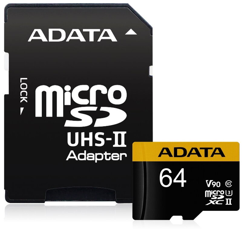 ADATA Premier One 64GB microSDXC/ UHS-II U3 CL10 + adaptér