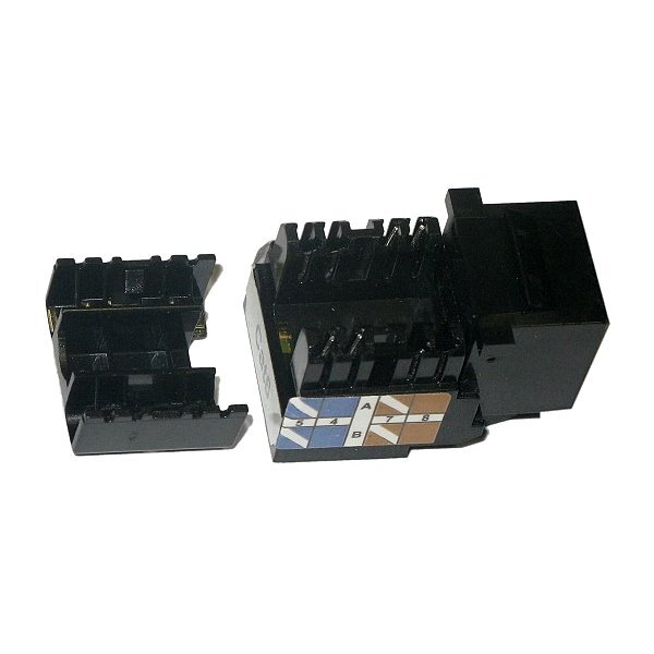 XtendLan Keystone jack RJ45 narážecí, Cat6, UTP černý