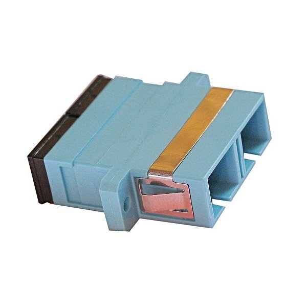 XtendLan SC-SC duplex adapter MM, PC ,OM3,azurová, do optických rozvaděčů XtendLan SC-SC duplex adapter MM, PC ,OM3,azurová, do optických rozvaděčů