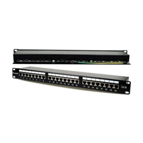 XtendLan Patch panel 19", 24 portů, stíněný, Cat.5e XtendLan Patch panel 19", 24 portů, stíněný, Cat.5e