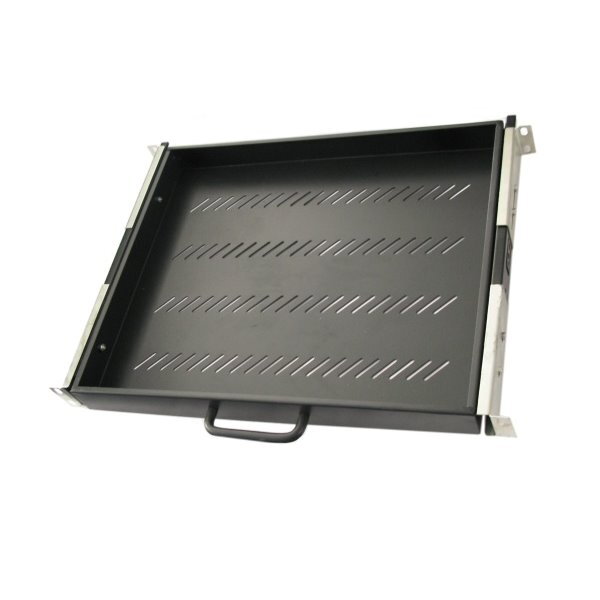 XtendLan Výsuvná police 1U, univerzální, černá, hloubka 350mm, plnovýsuvná XtendLan Výsuvná police 1U, univerzální, černá, hloubka 350mm, plnovýsuvná