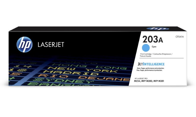 HP tisková kazeta 203A azurová CF541A originál HP tisková kazeta 203A azurová CF541A originál