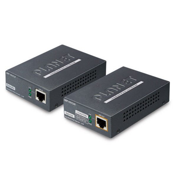 Planet LRP-101U-KIT, UTP PoE extender 10 / 100Base-TX, IEEE802.3-30W, EFT + ESD, dosah 500m, -20 až 70 ° C Planet LRP-101U-KIT, UTP PoE extender 10 / 100Base-TX, IEEE802.3-30W, EFT + ESD, dosah 500m, -20 až 70 ° C