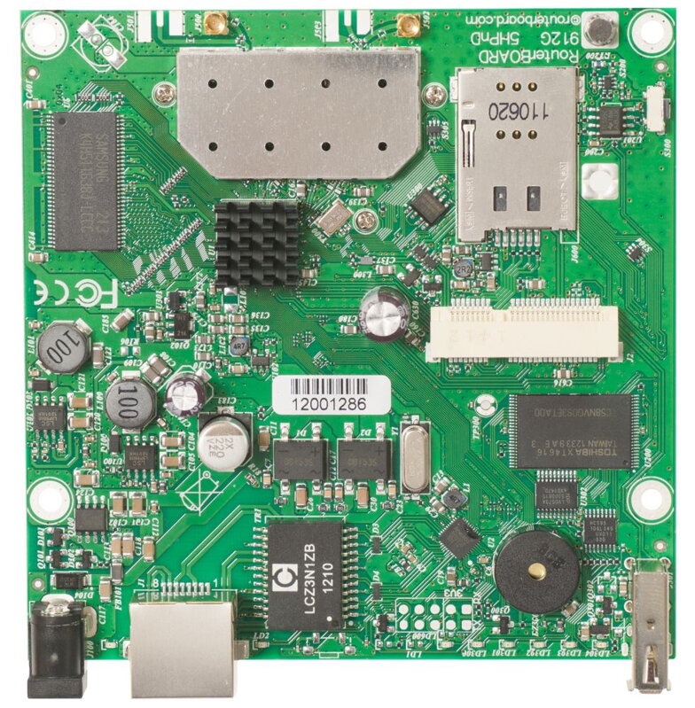 MikroTik RouterBOARD RB912UAG-5HPnD 600 MHz, 1x miniPCIe, 2x MMCX, 1x LAN, 1x USB, 1x SIM vr. L4