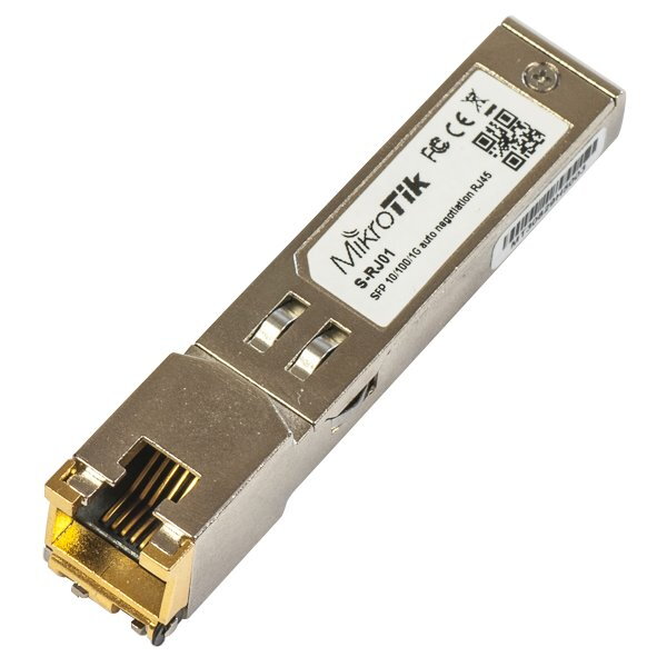 MikroTik SFP 10/100 / 1000M metalický modul S-RJ01, RJ-45, 100m, 1.25Gps