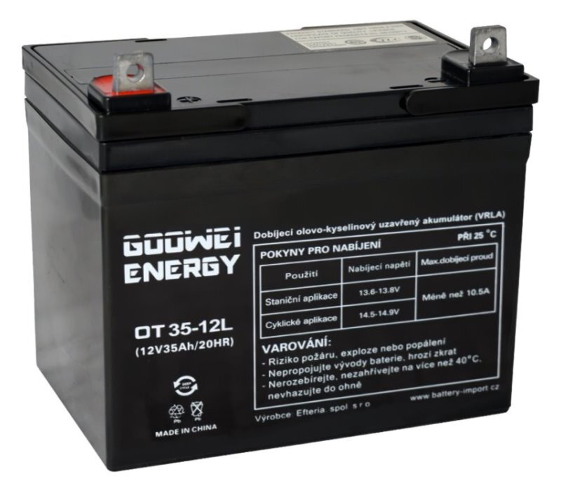 GOOWEI ENERGY Pb záložný akumulátor VRLA GEL 12V/35Ah (OTL35-12)