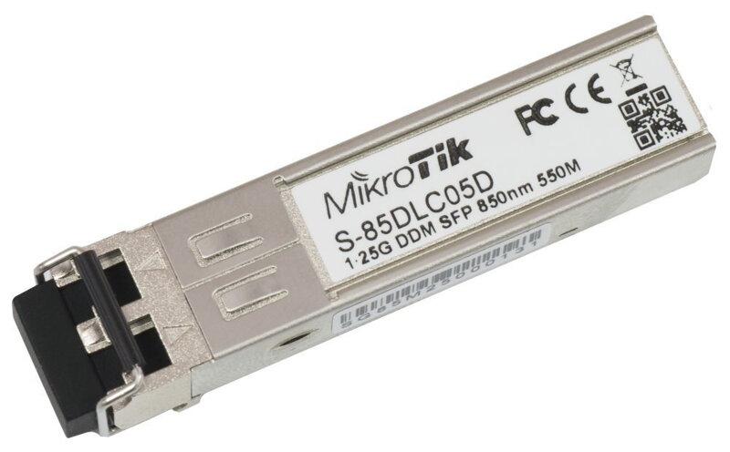 MikroTik S-85DLC05D SFP optický modul, MM, 550m, 1,25 g, 850nm MikroTik S-85DLC05D SFP optický modul, MM, 550m, 1,25 g, 850nm