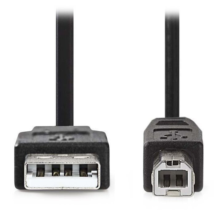 NEDIS kabel USB 2.0/ zástrčka A - zástrčka B/ k tiskárně apod./ černý/ blistr/ 3m NEDIS kabel USB 2.0/ zástrčka A - zástrčka B/ k tiskárně apod./ černý/ blistr/ 3m