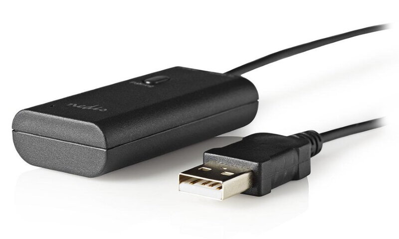 NEDIS bezdrátový audio vysílač/ Bluetooth 3.0/ až 2 sluchátka/ 3,5mm jack/ USB/ černý NEDIS bezdrátový audio vysílač/ Bluetooth 3.0/ až 2 sluchátka/ 3,5mm jack/ USB/ černý