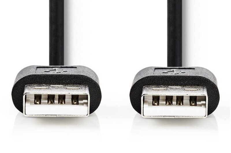 NEDIS kabel USB 2.0/ zástrčka A - zástrčka A/ černý/ bulk/ 2m