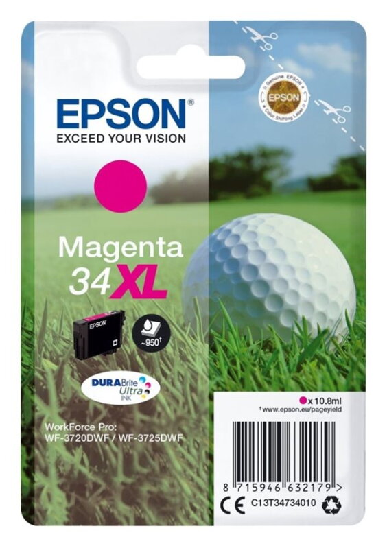 Epson inkoustová náplň/ T3473/ 34XL DURABrite Ultra Ink/ magenta