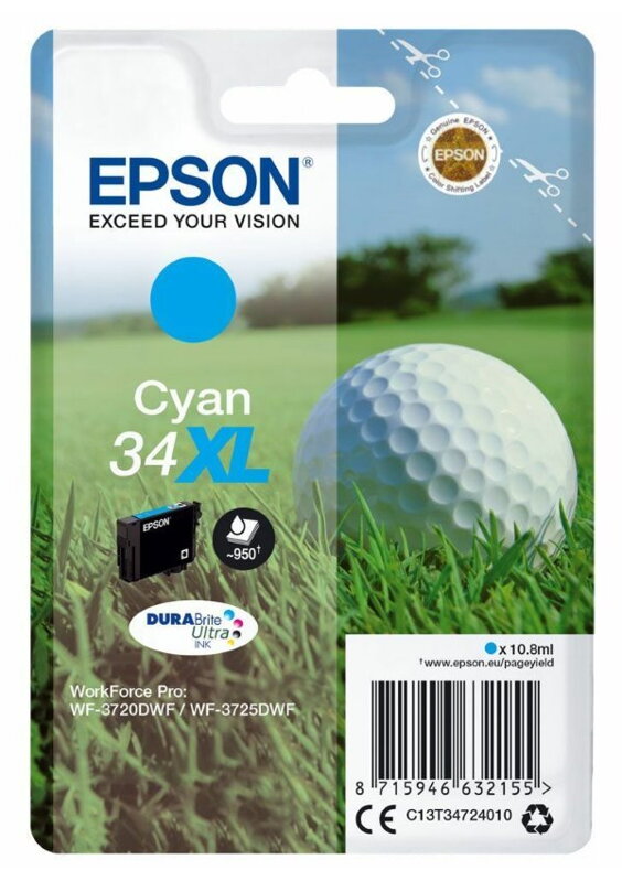 Epson inkoustová náplň/ T3472/ 34XL DURABrite Ultra Ink/ modrá