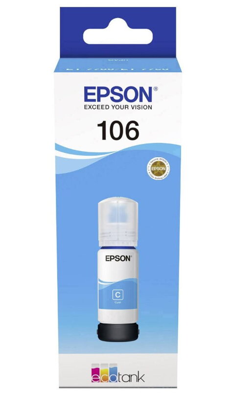 Epson inkoustová náplň/ C13T00R240/ 106 EcoTank/ L7160/ L7180/ Modrá