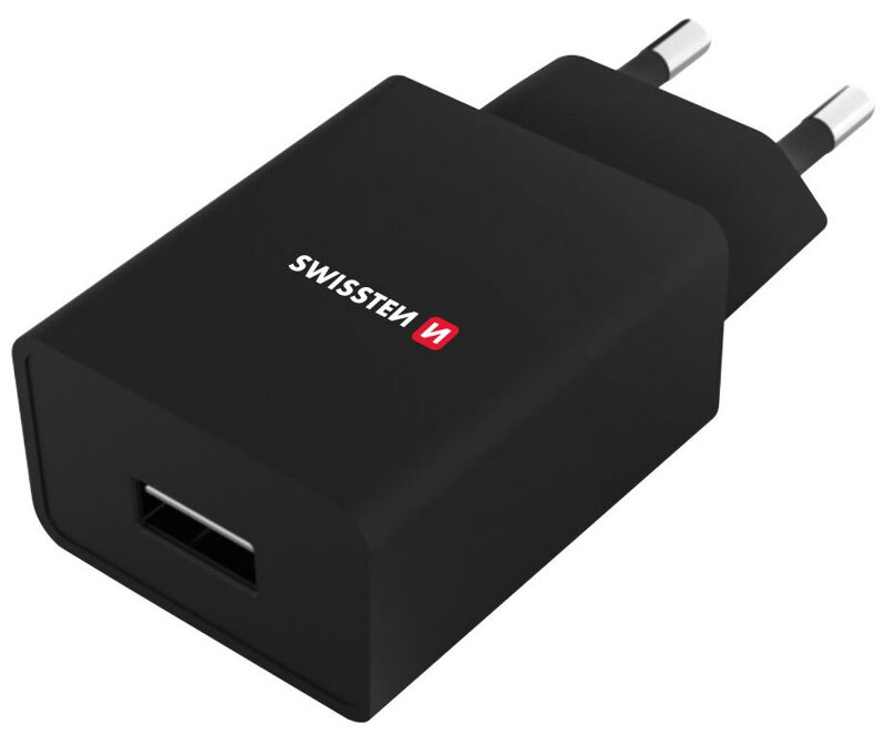 Swissten Síťový Adaptér Smart Ic 1X Usb 1A Power Černý