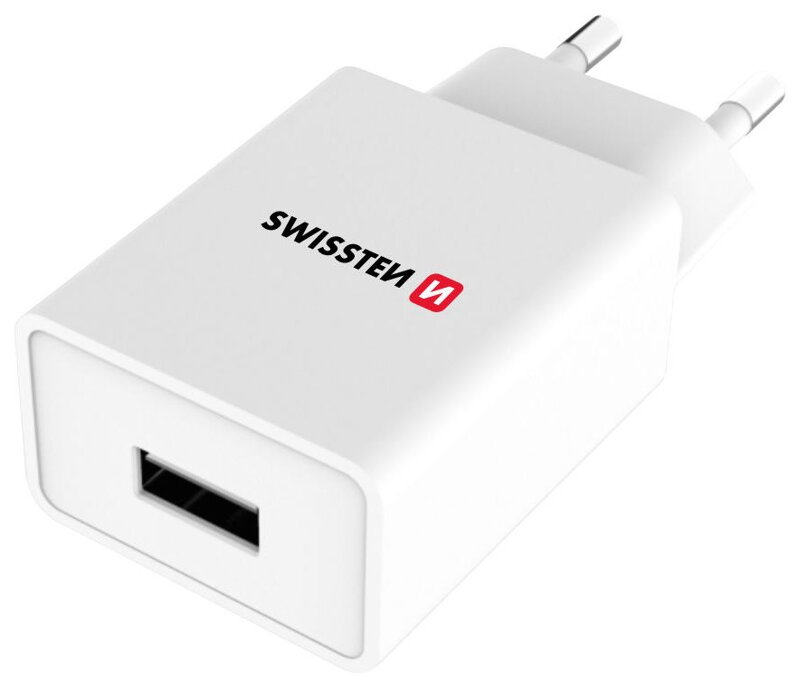 Swissten Síťový Adaptér Smart Ic 1X Usb 1A Power + Datový Kabel Usb / Lightning 1,2 M Bílý