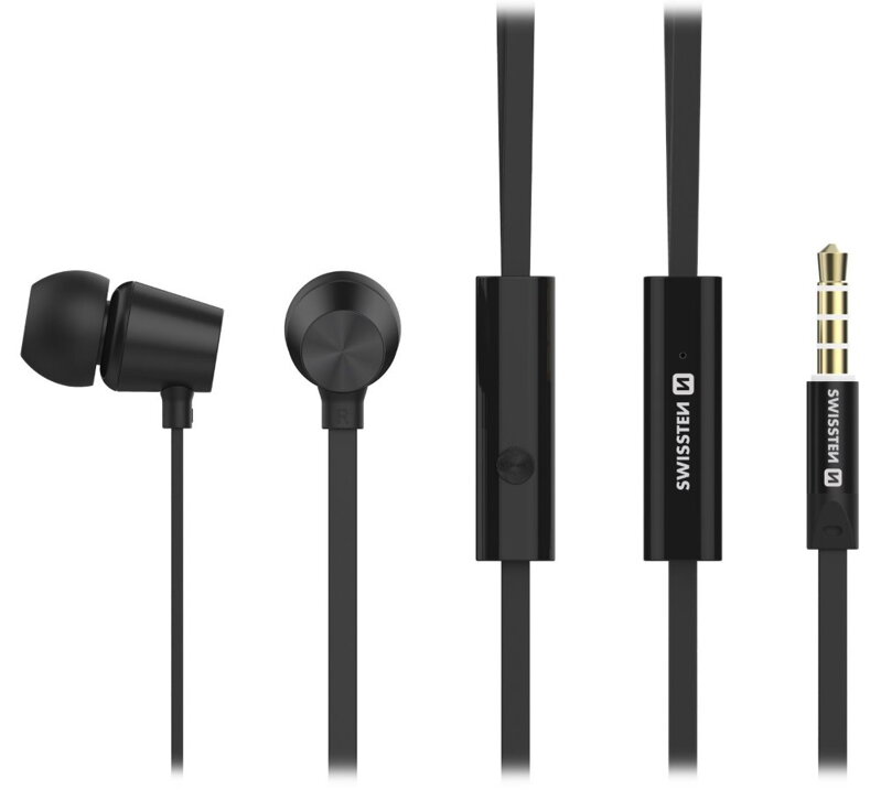 Swissten Sluchátka Earbuds Dynamic Ys500 Černé