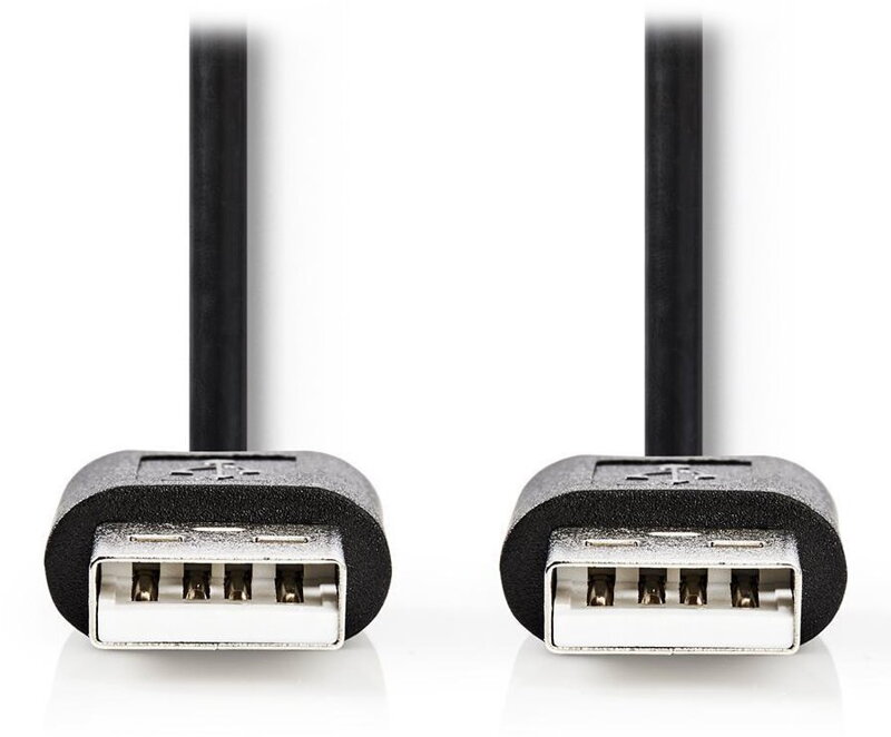 NEDIS kabel USB 2.0/ zástrčka A - zástrčka A/ černý/ bulk/ 3m