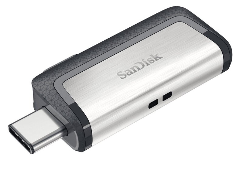 SanDisk Ultra Dual USB-C Drive 32GB - USB 3.0 Typ-C / USB 3.0 Typ-A, strieborný SanDisk Ultra Dual USB-C Drive 32GB - USB 3.0 Typ-C / USB 3.0 Typ-A, strieborný