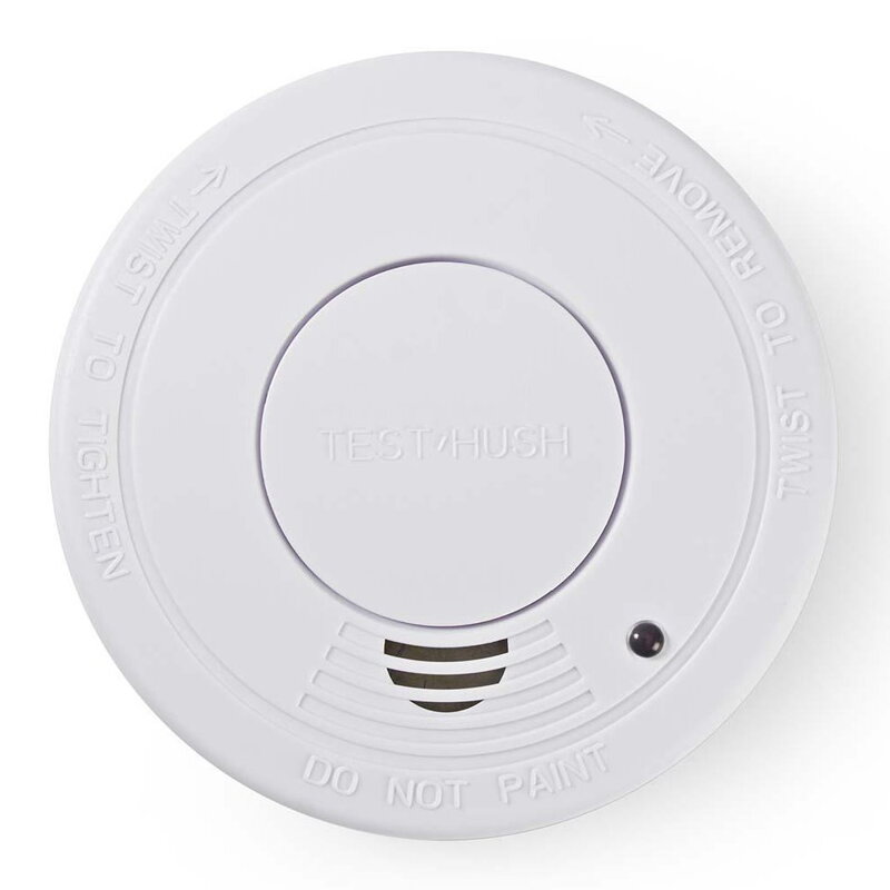 NEDIS detektor kouře/ EN14604/ hlasitost 85 dB/ 1x 9V/6F22/ výdrž snímače 10 let/ bílý NEDIS detektor kouře/ EN14604/ hlasitost 85 dB/ 1x 9V/6F22/ výdrž snímače 10 let/ bílý
