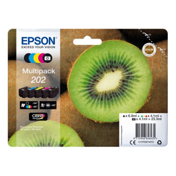 Epson inkoustová náplň/ C13T02E74010/ multipack/ 202 Premium / Expression Premium XP-6000/ 5 barev Epson inkoustová náplň/ C13T02E74010/ multipack/ 202 Premium / Expression Premium XP-6000/ 5 barev