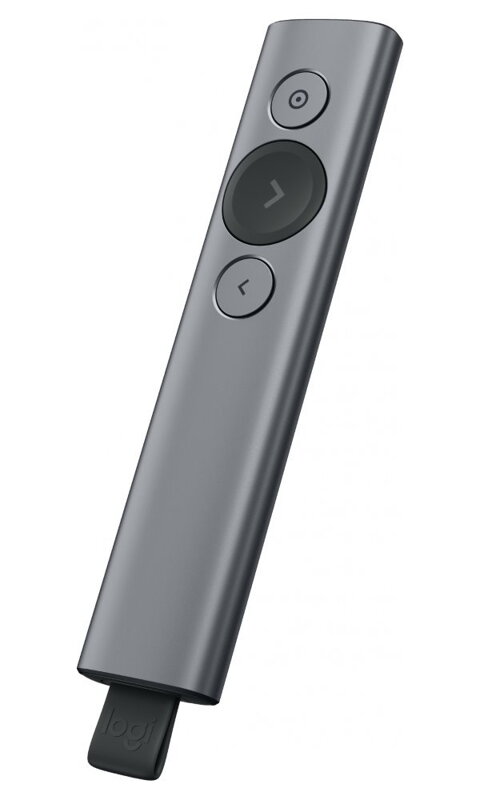 Logitech prezentér SPOTLIGHT PLUS/ bezdrôtový/ Bluetooth/ šedý
