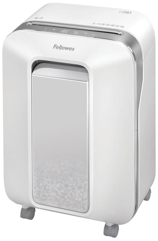 FELLOWES skartovač LX 201/ křížový řez 2x12mm/ objem koše 22 l/ stupeň utajení typ 3 - tajné/ bílý