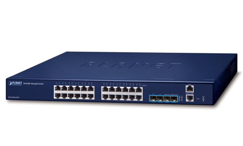 PLANET L2 / L3 switch, 24x 1GE, 4x 10G SFP +, stohovanie PLANET L2 / L3 switch, 24x 1GE, 4x 10G SFP +, stohovanie