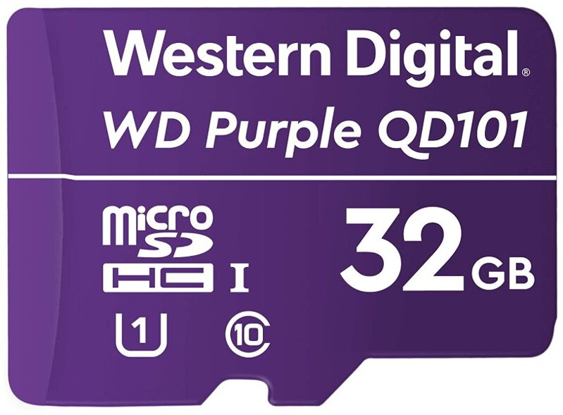 WD PURPLE 32GB MicroSDHC QD101 / WDD032G1P0CC / CL10 / U1 / WD PURPLE 32GB MicroSDHC QD101 / WDD032G1P0CC / CL10 / U1 /