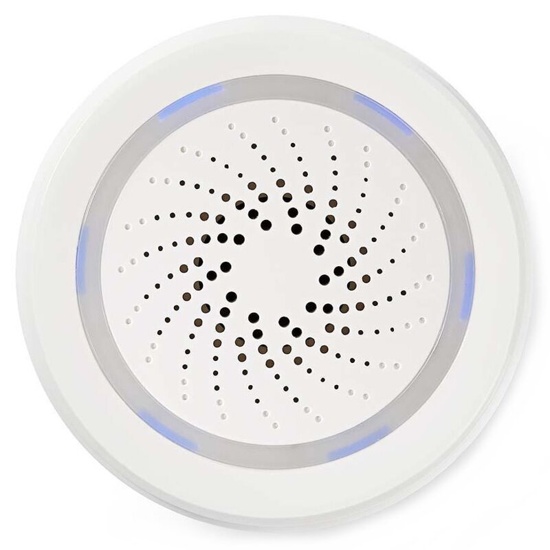 NEDIS Wi-Fi smart siréna / alarm alebo zvonenie / hlasitosť 85 dB / micro USB / biela NEDIS Wi-Fi smart siréna / alarm alebo zvonenie / hlasitosť 85 dB / micro USB / biela