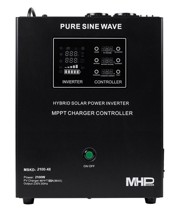 MHPower záložný zdroj MSKD-2100-48, UPS, 2100W, čistý sinus, 48V, solárny regulátor MPPT MHPower záložný zdroj MSKD-2100-48, UPS, 2100W, čistý sinus, 48V, solárny regulátor MPPT