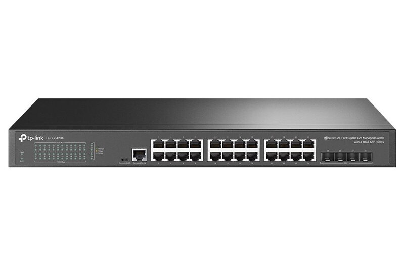 TP-Link TL-SG3428X - JetStream 24-Port Gigabit L2 + Managed Switch / 4x 10 Gigabit SFP + Sloty TP-Link TL-SG3428X - JetStream 24-Port Gigabit L2 + Managed Switch / 4x 10 Gigabit SFP + Sloty