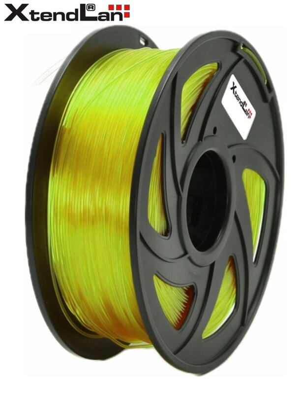 XtendLAN PETG filament 1,75mm priehľadná žltá 1kg