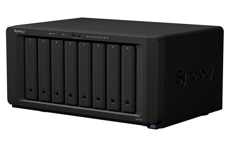 Synology DS1821+ 8x SATA, 4GB RAM, 2x M.2, 4x USB3.0, 2x eSATA, 4x Gb LAN, 1x PCIe Synology DS1821+ 8x SATA, 4GB RAM, 2x M.2, 4x USB3.0, 2x eSATA, 4x Gb LAN, 1x PCIe