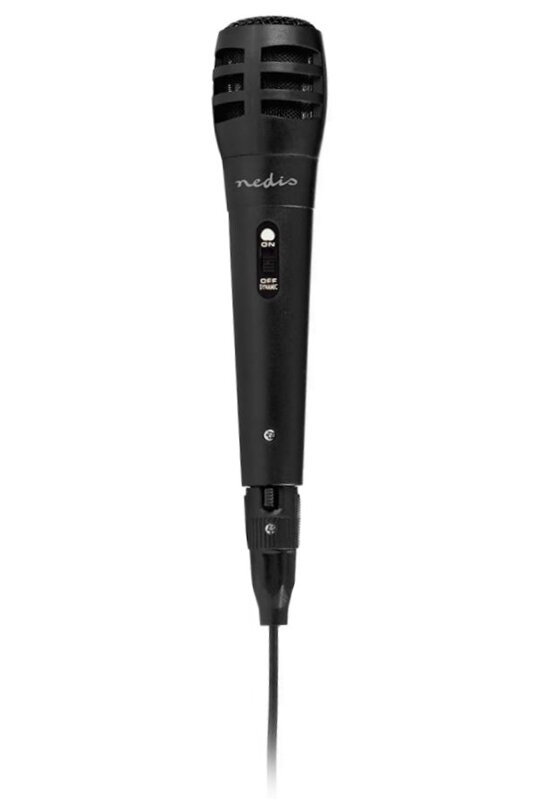NEDIS kabelový mikrofon/ Kardioid/ odnímatelný kabel 5m/ 600 Ohm/ -75 dB/ jack 6.35 mm/ vypínač/ ABS/ černý NEDIS kabelový mikrofon/ Kardioid/ odnímatelný kabel 5m/ 600 Ohm/ -75 dB/ jack 6.35 mm/ vypínač/ ABS/ černý