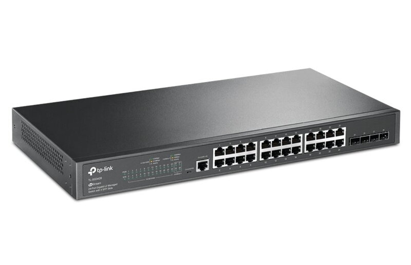 TP-Link TL-SG3428 - JetStream 24-Port Gigabit L2+ Managed Switch/ 4x Gigabit SFP Sloty TP-Link TL-SG3428 - JetStream 24-Port Gigabit L2+ Managed Switch/ 4x Gigabit SFP Sloty