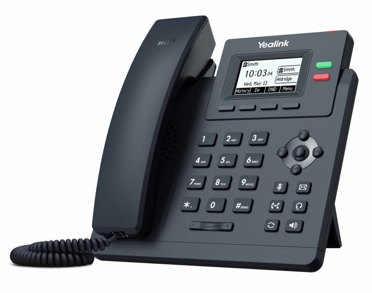 Yealink SIP-T31 IP telefon, 2x SIP, CZ/SK displej, 2x 10/100, Optima HD Voice, 2 programovatelné tlačítka Yealink SIP-T31 IP telefon, 2x SIP, CZ/SK displej, 2x 10/100, Optima HD Voice, 2 programovatelné tlačítka