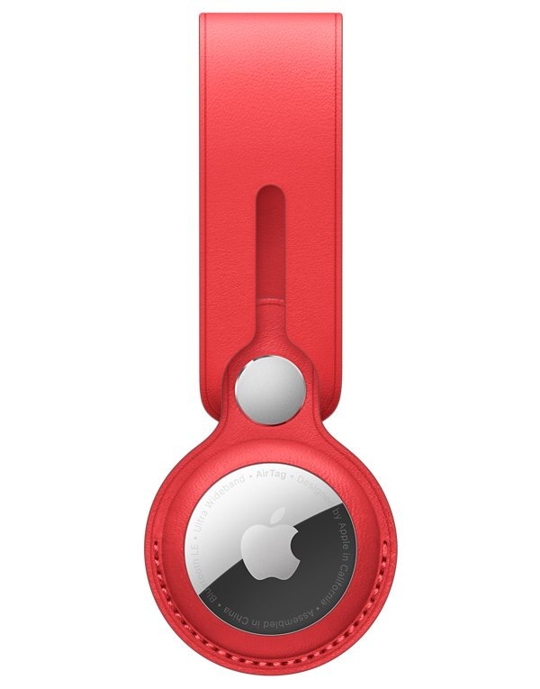 Apple AirTag Leather Loop - kožené poutko červené Apple AirTag Leather Loop - kožené poutko červené