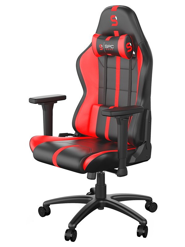 SPC Gear SR400 RD herní židle imitace kůže černočervená