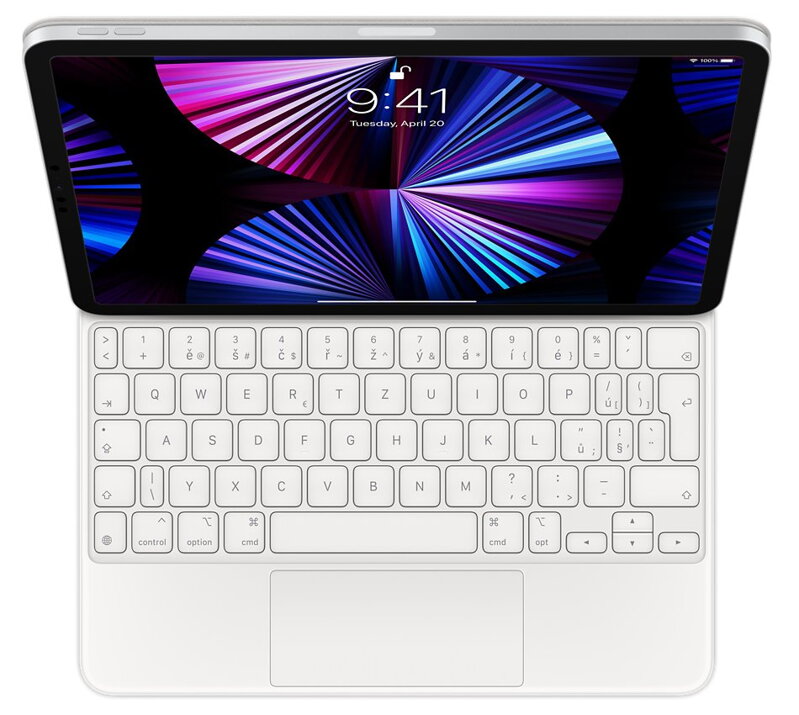 Apple Magic Keyboard for iPad Pro 11-inch (3rd generation) and iPad Air (4th generation) - Czech - White