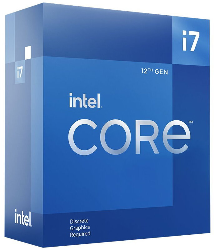 INTEL Core i7-12700F / Alder Lake / LGA1700 / max. 4,9GHz / 12C/20T / 25MB / 65W TDP / BOX vč. chladiče