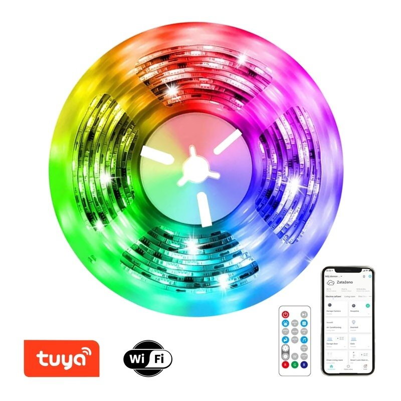 IMMAX NEO LITE SMART digitální LED pásek/ 18W/ Wi-Fi/ IP65/ RGB/ TUYA/ DO + Music/ 5m IMMAX NEO LITE SMART digitální LED pásek/ 18W/ Wi-Fi/ IP65/ RGB/ TUYA/ DO + Music/ 5m