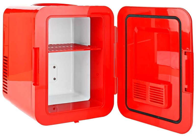 NEDIS přenosná mini lednička/ objem 4 litry/ rozsah chlazení 8 - 18 °C/ AC 100 - 240 V / 12 V/ spotřeba 50 W/ červená NEDIS přenosná mini lednička/ objem 4 litry/ rozsah chlazení 8 - 18 °C/ AC 100 - 240 V / 12 V/ spotřeba 50 W/ červená