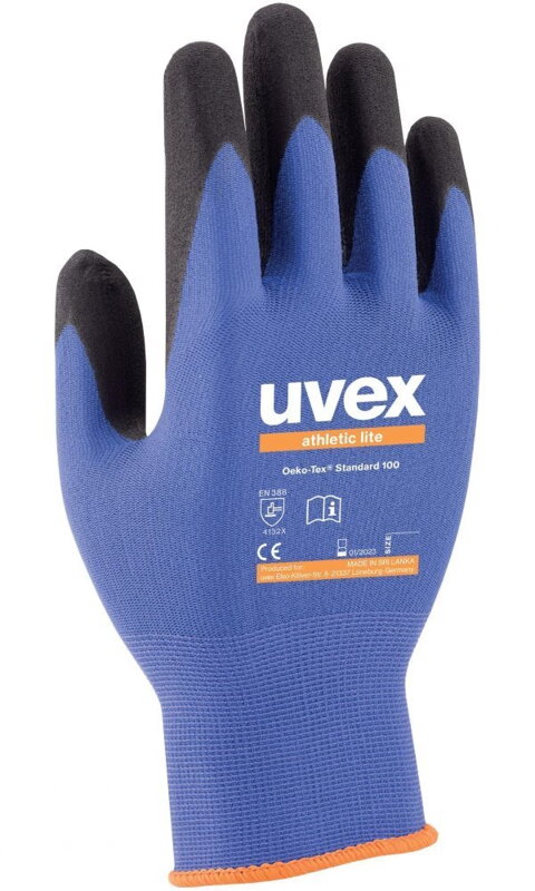 UVEX Rukavice Athletic lite vel. 8 /presné práce /suché a mierne vlhké prostredie /vysoká citlivosť /mikropena