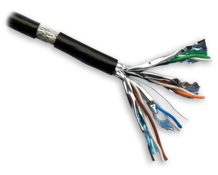 DATACOM S/FTP drát CAT7 PE,Fca 100m, plášť černý OUTDOOR DATACOM S/FTP drát CAT7 PE,Fca 100m, plášť černý OUTDOOR